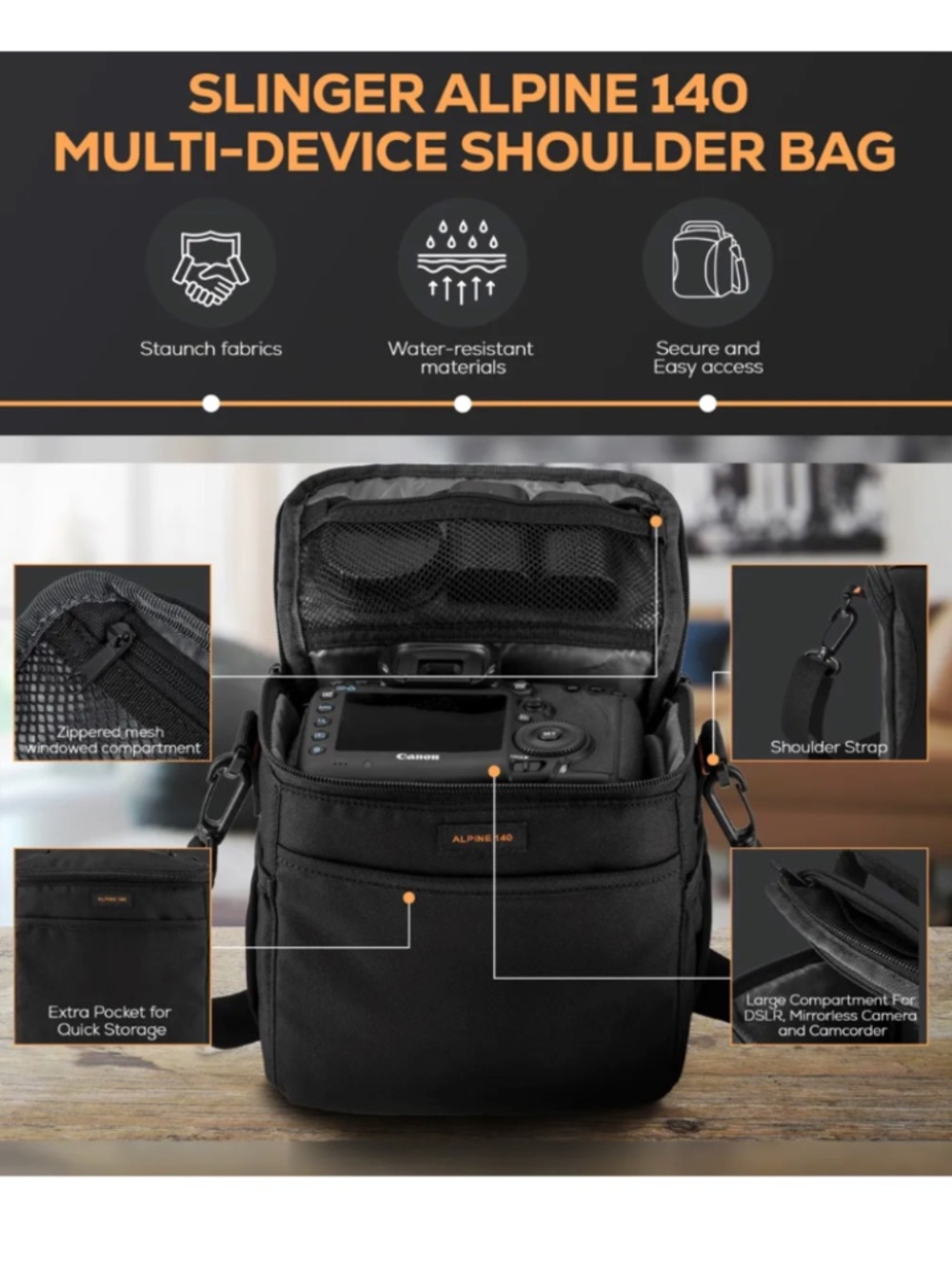 Slinger Alpine 140 Shoulder Camera Bag - Picture 12 of 12
